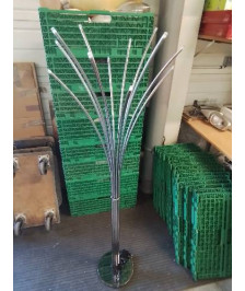 LAMPADAIRE MÉTAL CHROMÉ 12 FEUX LED HOVNAS IKEA G1520