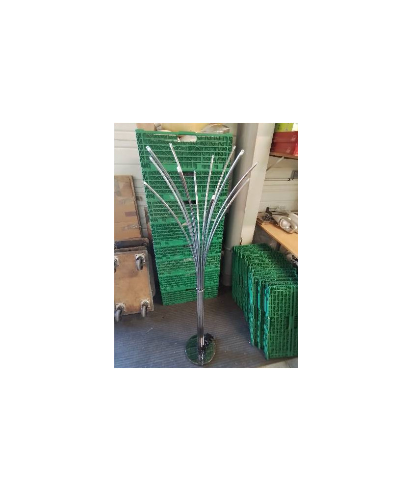 LAMPADAIRE MÉTAL CHROMÉ 12 FEUX LED HOVNAS IKEA G1520
