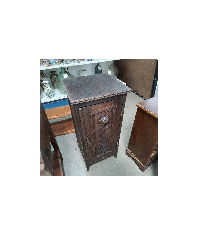 MEUBLE 1 PORTE SCULPTÉ 