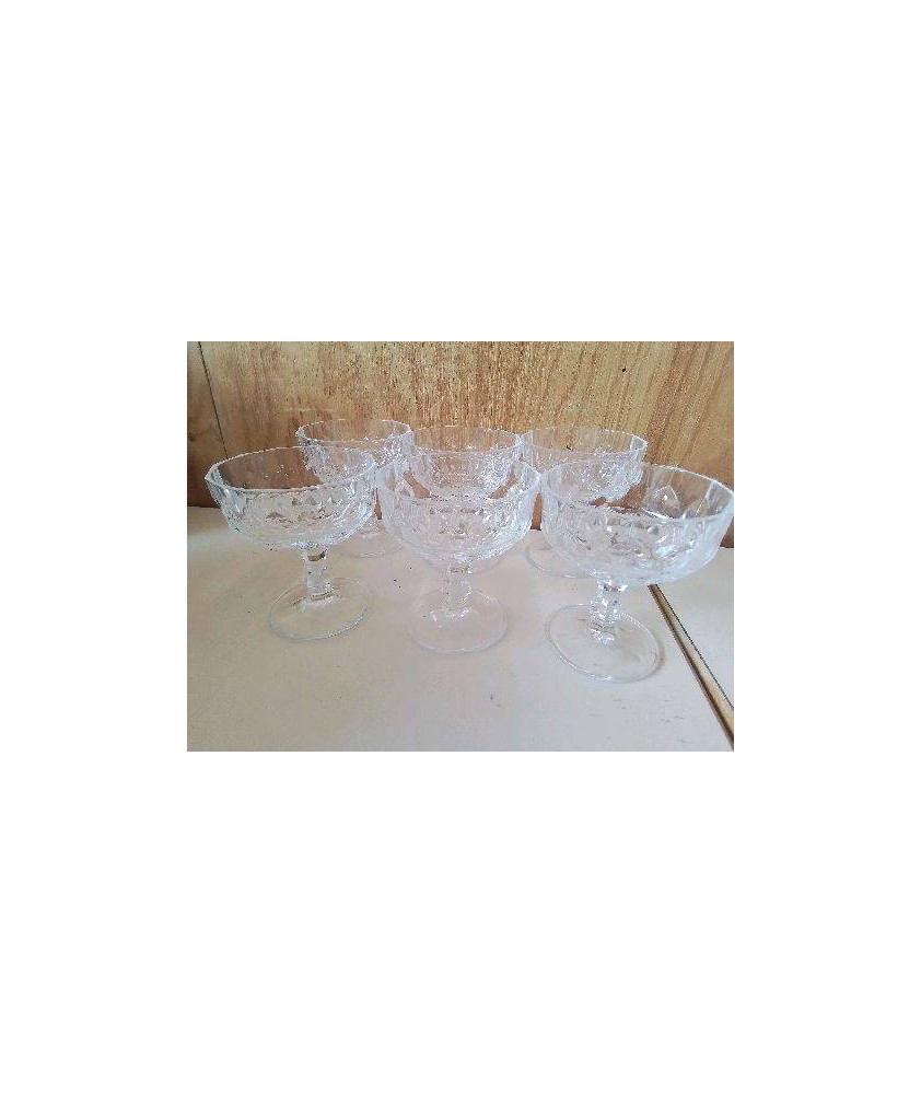LOT DE 6 COUPES A GLACES