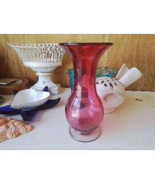 VASE EN VERRE ROSE