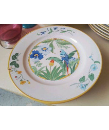 LOT DE 6 ASSIETTES DECORS PEROQUET