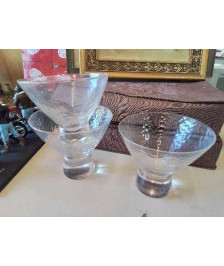 LOT DE 3 COUPES A GLACES 