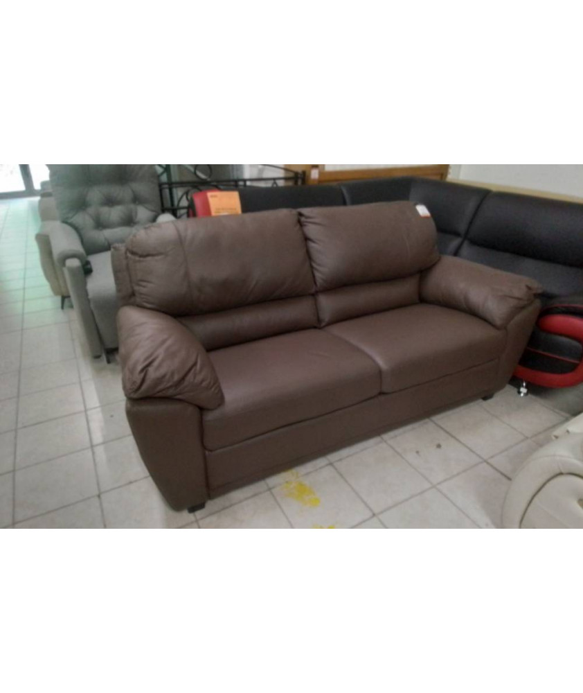 CANAPE 3PL CUIR CHOCOLAT