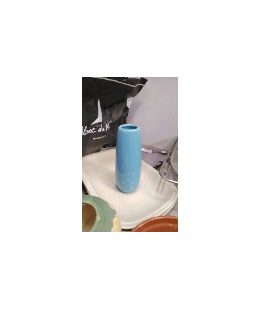VASE FIN BLEU