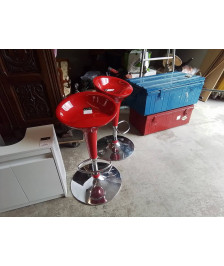 TABOURET DE BAR ROUGE 