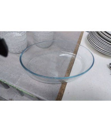 PLAT FOUR OVALE EN VERRE 