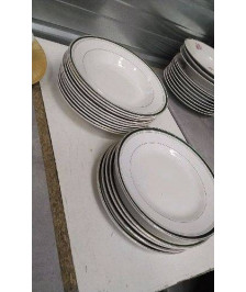 ASSIETTES LISERE VERT LE LOT 
