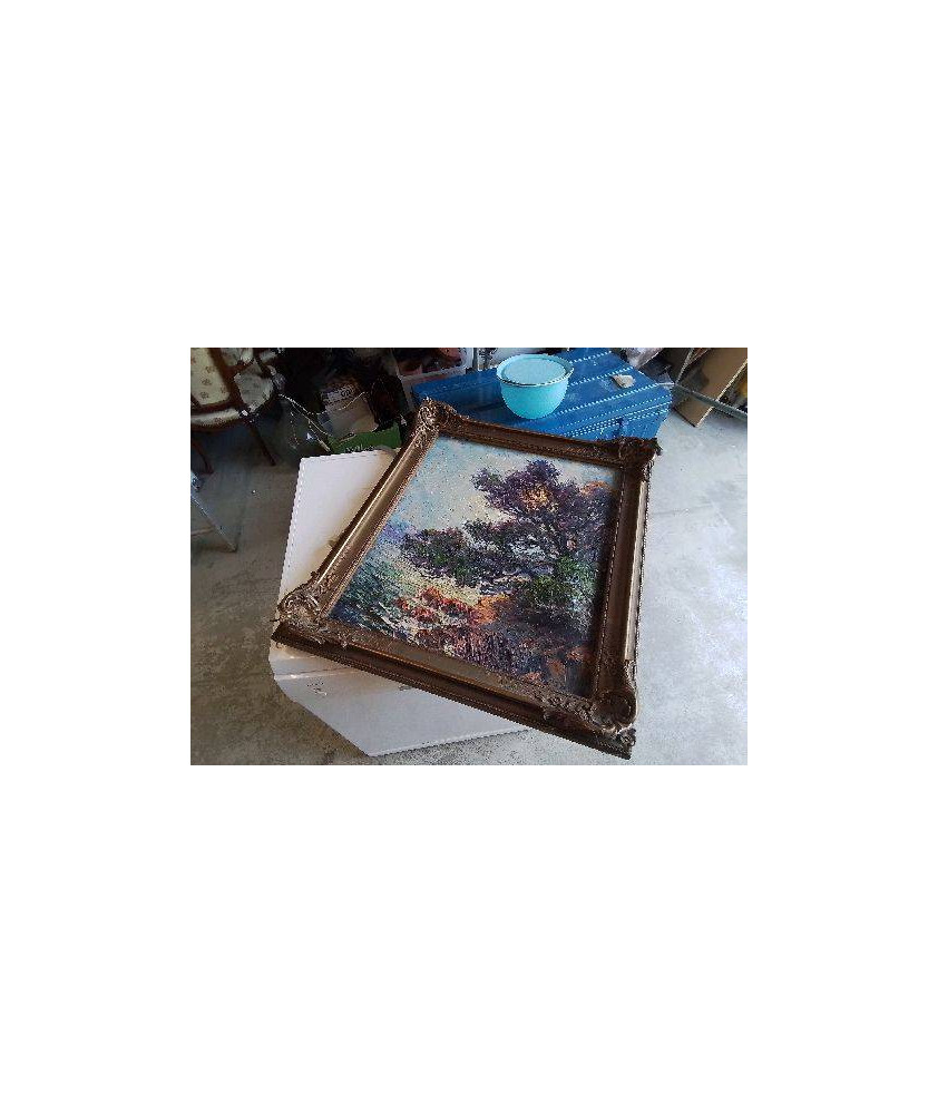 HUILE SUR TOILE AU COUTEAU DEBUT 20EME SIGNE P.FOREST
