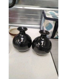 VASE NOIR BOULE 