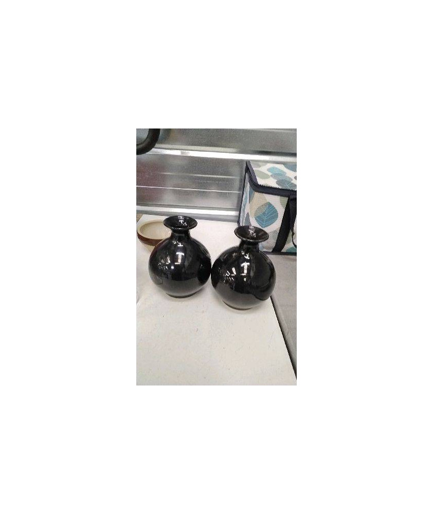 VASE NOIR BOULE 
