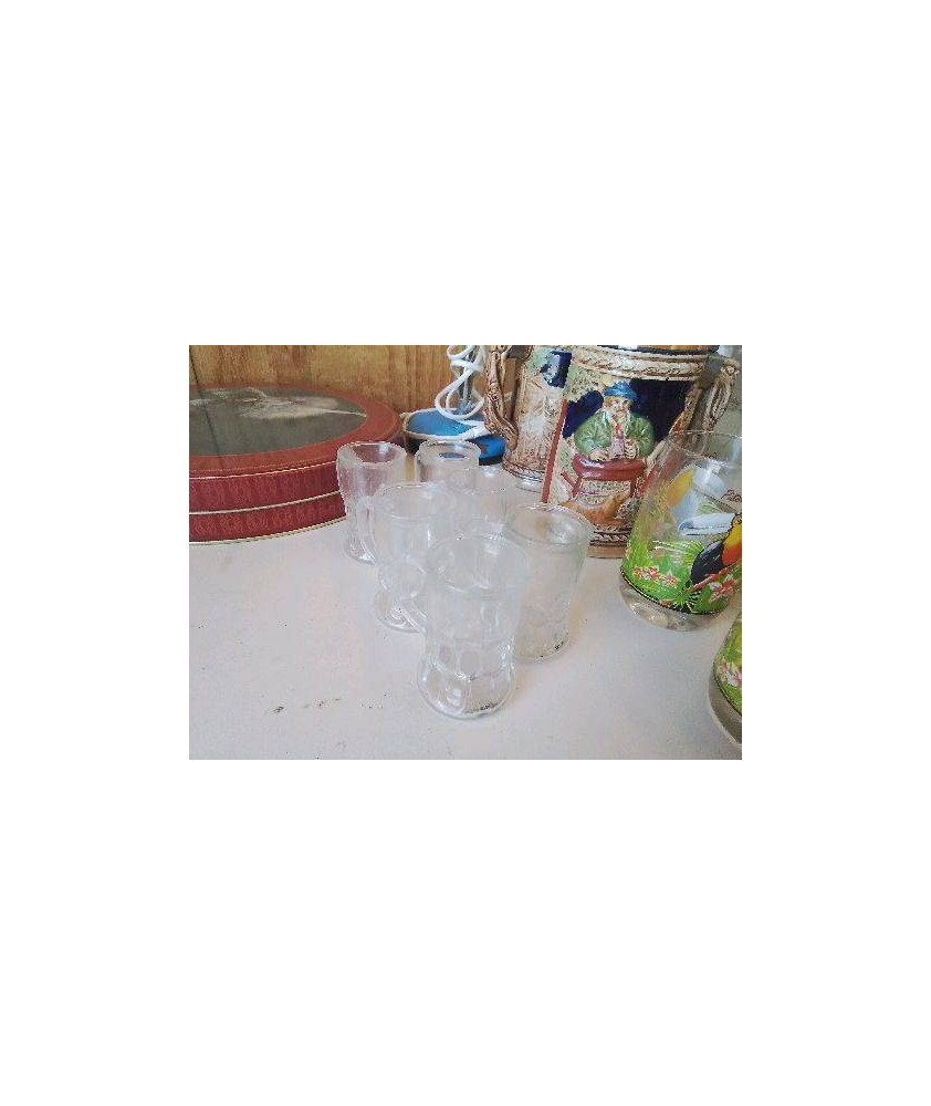 LOT DE 6 VERRES À SHOT 