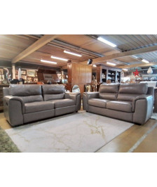 SALON CUIR 3+2 CHATEAU D’AX 2 RELAX MANUELS