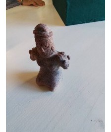 FIGURINE GUERRIER MEXICAIN TERRE CUITE 13CM