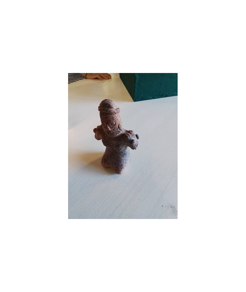 FIGURINE GUERRIER MEXICAIN TERRE CUITE 13CM