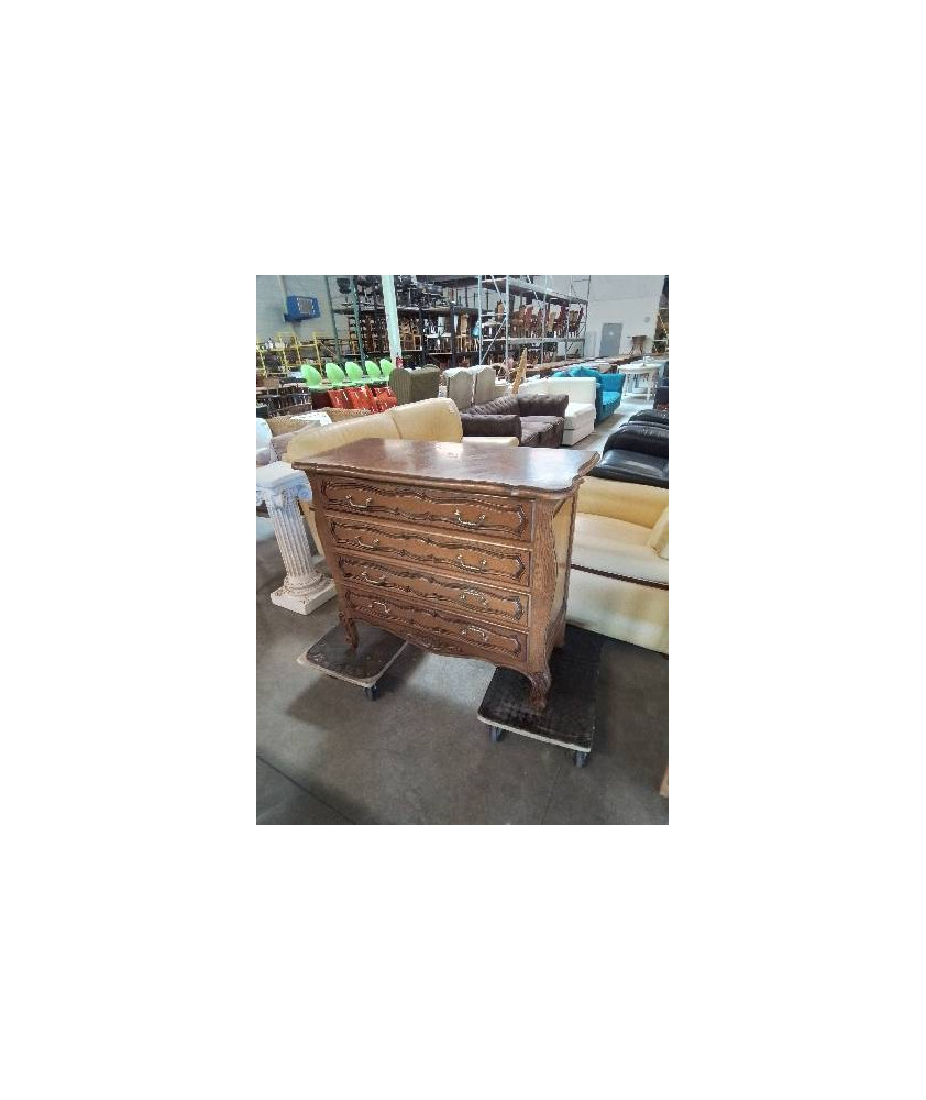 COMMODE BOIS CLAIR CHANTOURNÉ PIEDS CAMBRÉS 4 TIROIRS STYLE RÉGENCE COQUILLE COMMODE BOIS CLAIR CHANTOURNÉ PIEDS CAMBRÉS 4 TIROIRS STYLE RÉGENCE COQUILLE