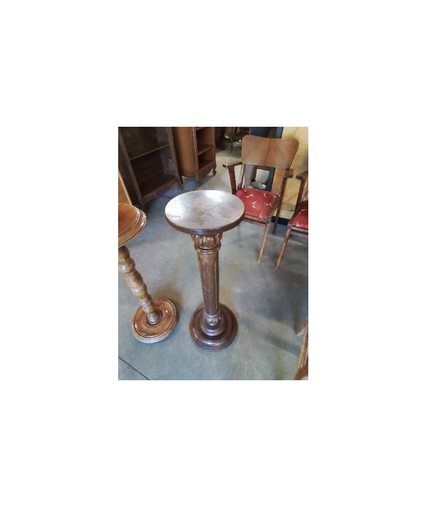 COLONNE RONDE BOIS TOURNÉ MOULURÉ 84CM