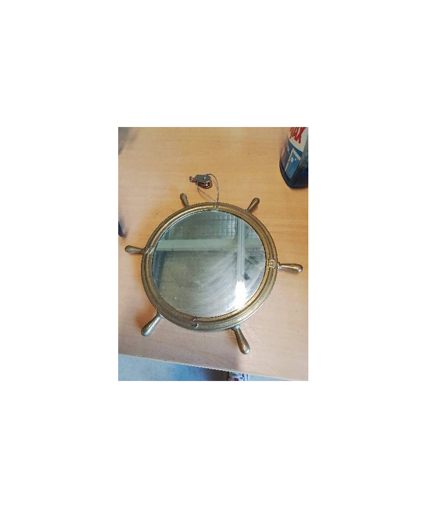 MIROIR ROND ROUE DE NAVIGATION LAITON