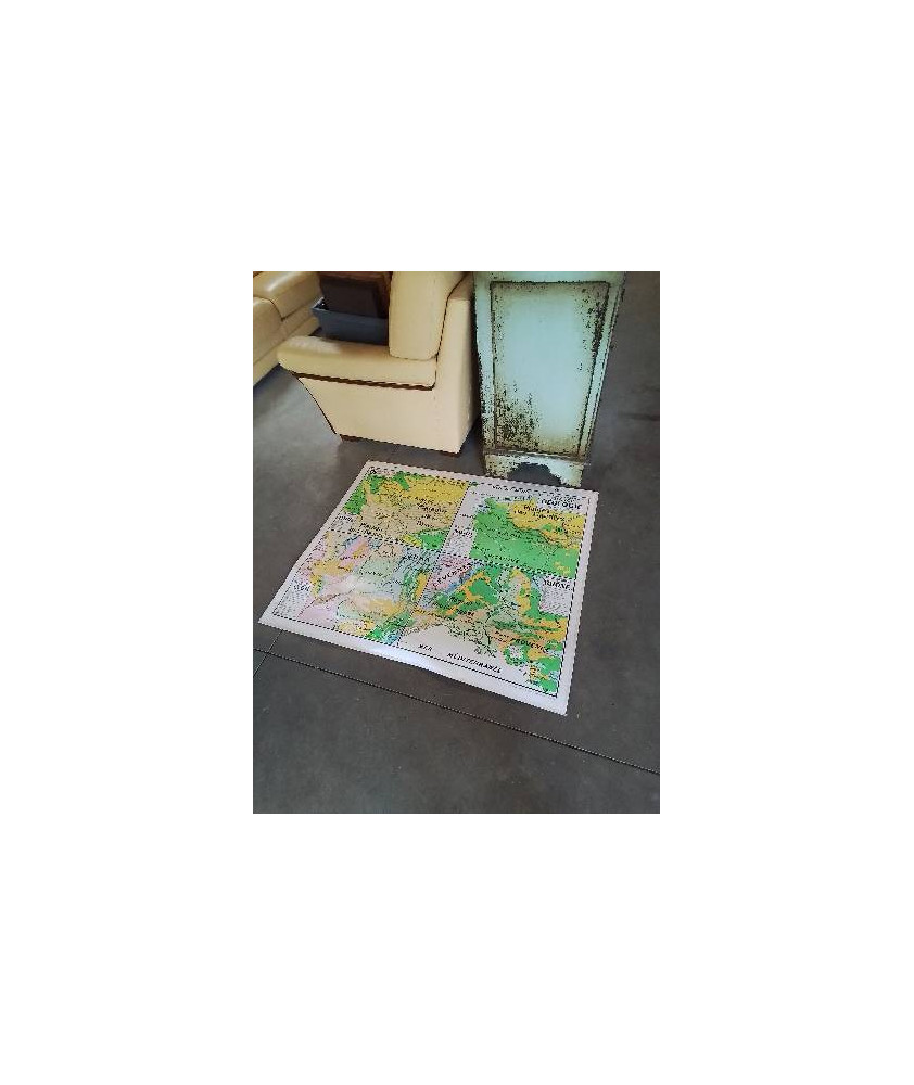 CARTE SCOLAIRE VIDAL LABLACHE FRANCE GÉOLOGIE PAR M.WELSCH 