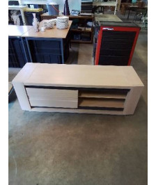 MEUBLE TV 1 NICHE 1 PORTE BOIS CLAIR 