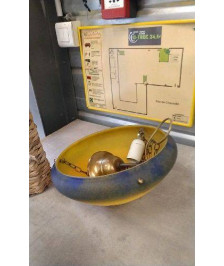 SUSPENSION PATE DE VERRE SIGNEE VIANNE