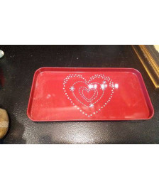PLATEAU RECT ROUGE PM 