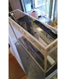 CONSOLE METAL VERRE - 110CM