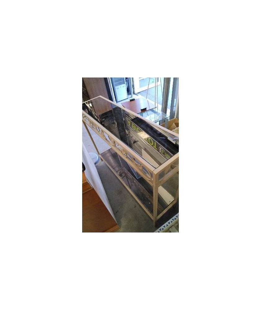 CONSOLE METAL VERRE - 110CM