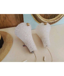 PAIRE D’APPLIQUES EN PLASTIQUE GRANULÉ ANNEE 60