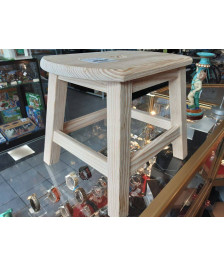 TABOURET REPOSE PIEDS COEUR GM BOIS BRUT P062