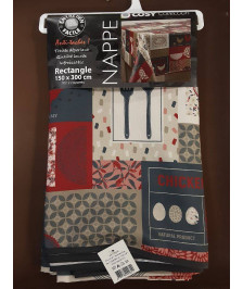 NAPPE IMPRIMEE ANTI TACHES RECT.150X300CM