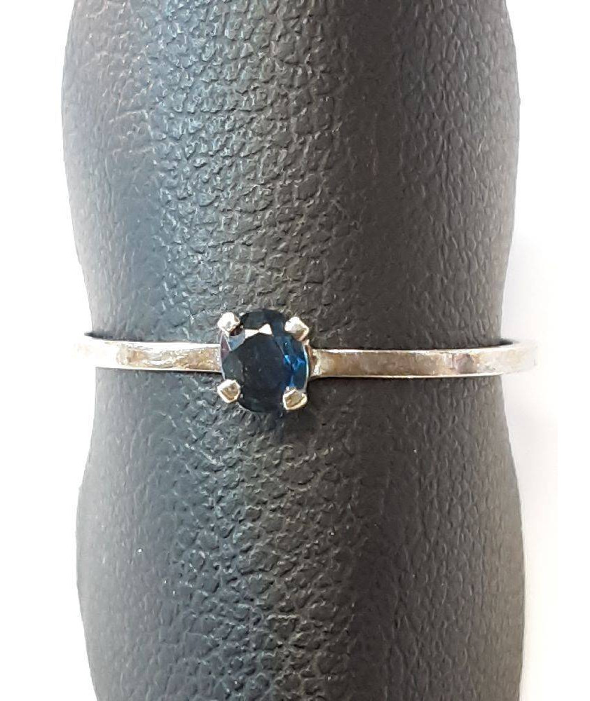 BAGUE OR BLANC 18K 0.80GR SAPHIR T53 BAGUE OR BLANC 18K 0.80GR SAPHIR T53