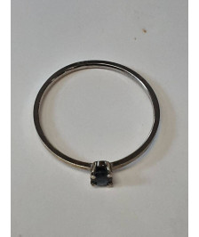 BAGUE OR BLANC 18K 0.80GR SAPHIR T53
