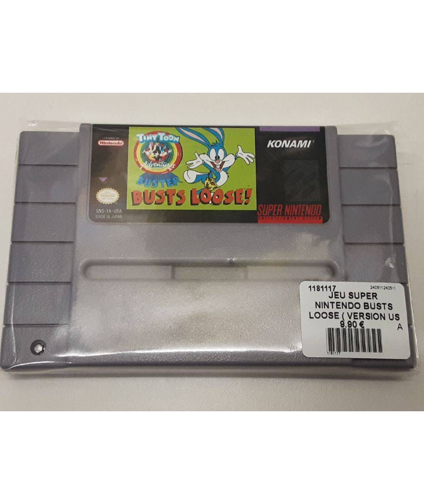 JEU SUPER NINTENDO BUSTS LOOSE ( VERSION US ) JEU SUPER NINTENDO BUSTS LOOSE ( VERSION US )