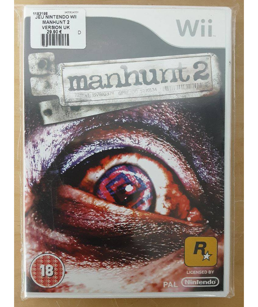 JEU NINTENDO WII MANHUNT 2 VERSION UK COMPLET JEU NINTENDO WII MANHUNT 2 VERSION UK COMPLET