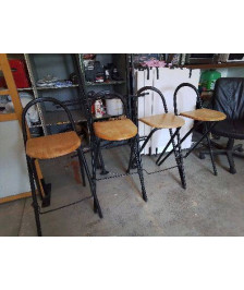 TABOURET HAUT PLIANT STYLE INDUSTRIEL
