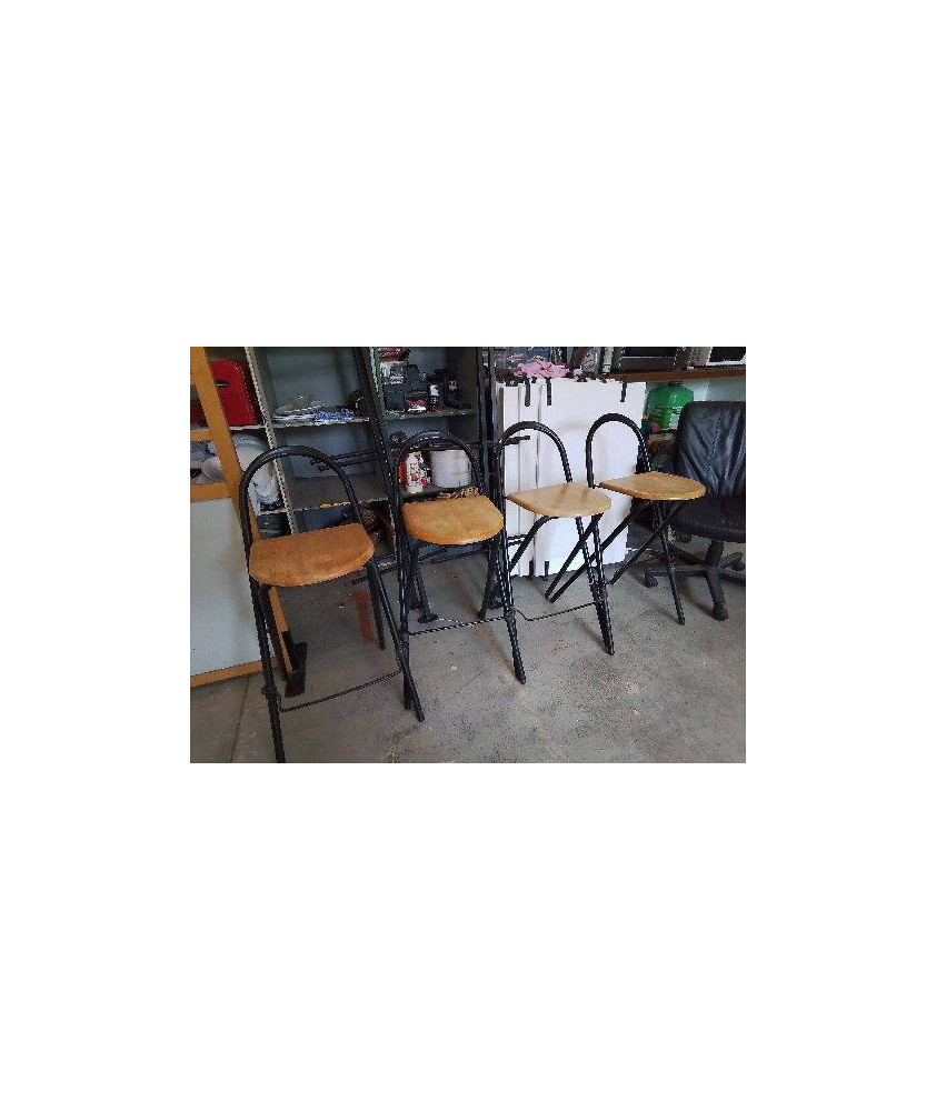 TABOURET HAUT PLIANT STYLE INDUSTRIEL