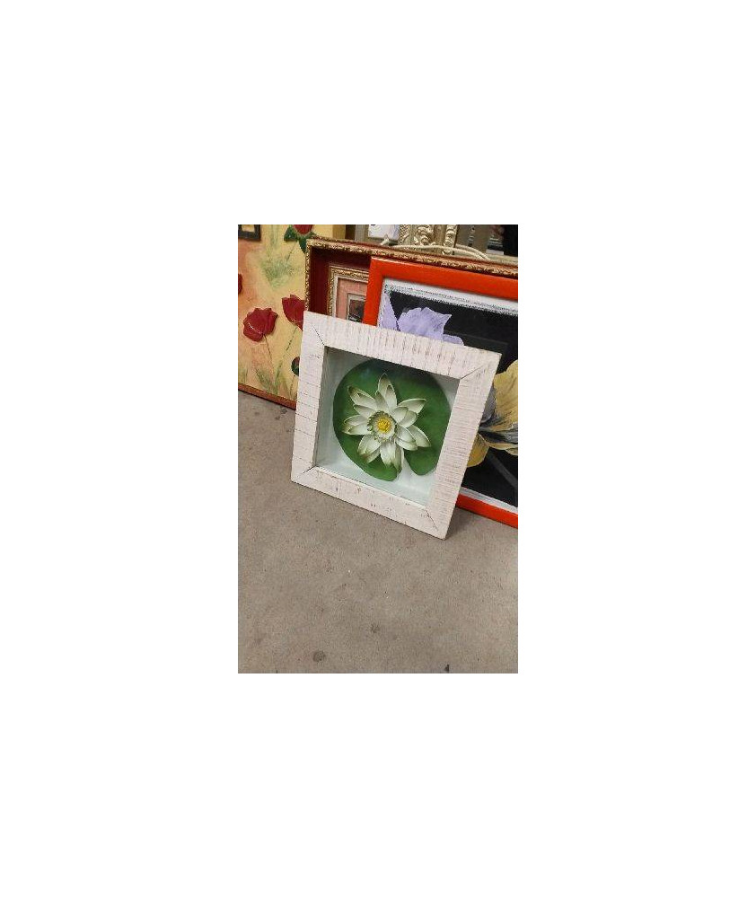 CADRE FLEUR SOUS VERRE