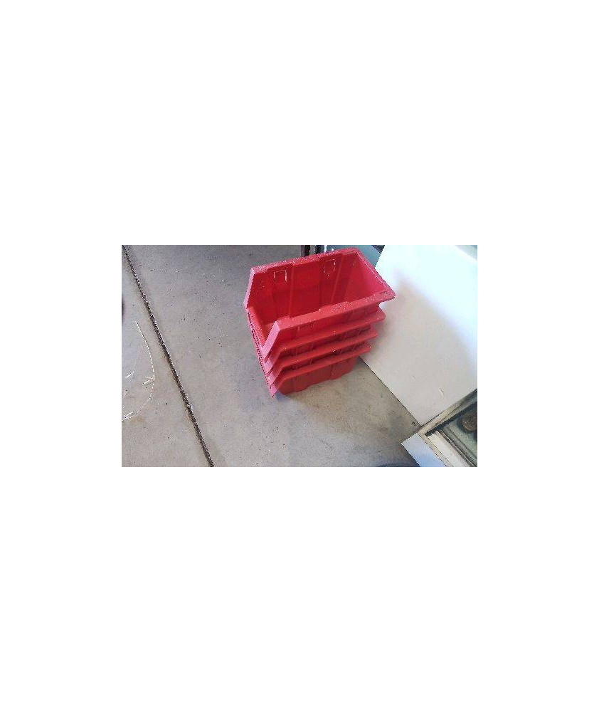RANGEMENTS PLASTIQUE ROUGES X4