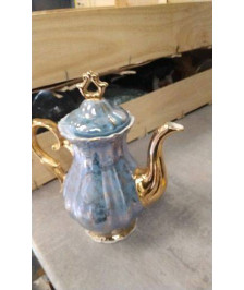 CAFETIÈRE BLEUE- OR
