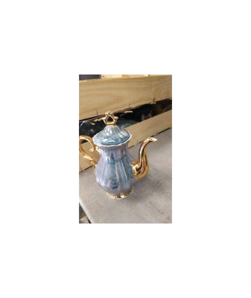 CAFETIÈRE BLEUE- OR
