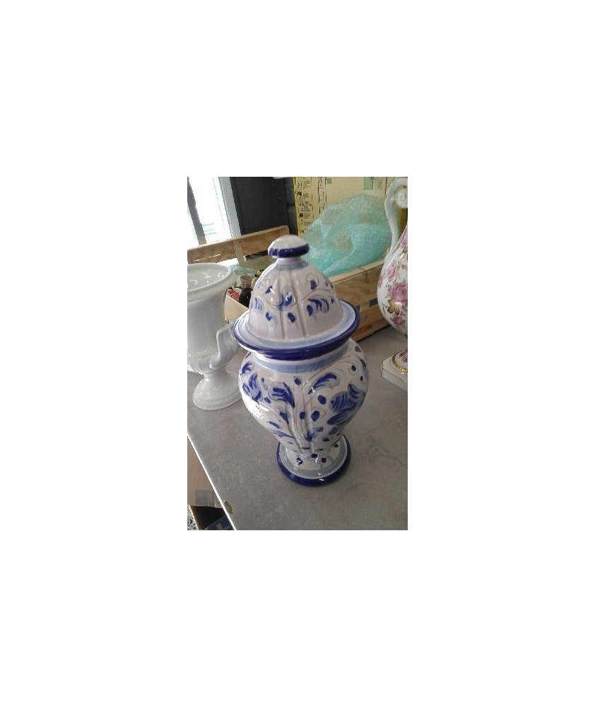 VASE COUVERT BLEU