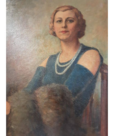 PEINTURE FEMME ASSISE 