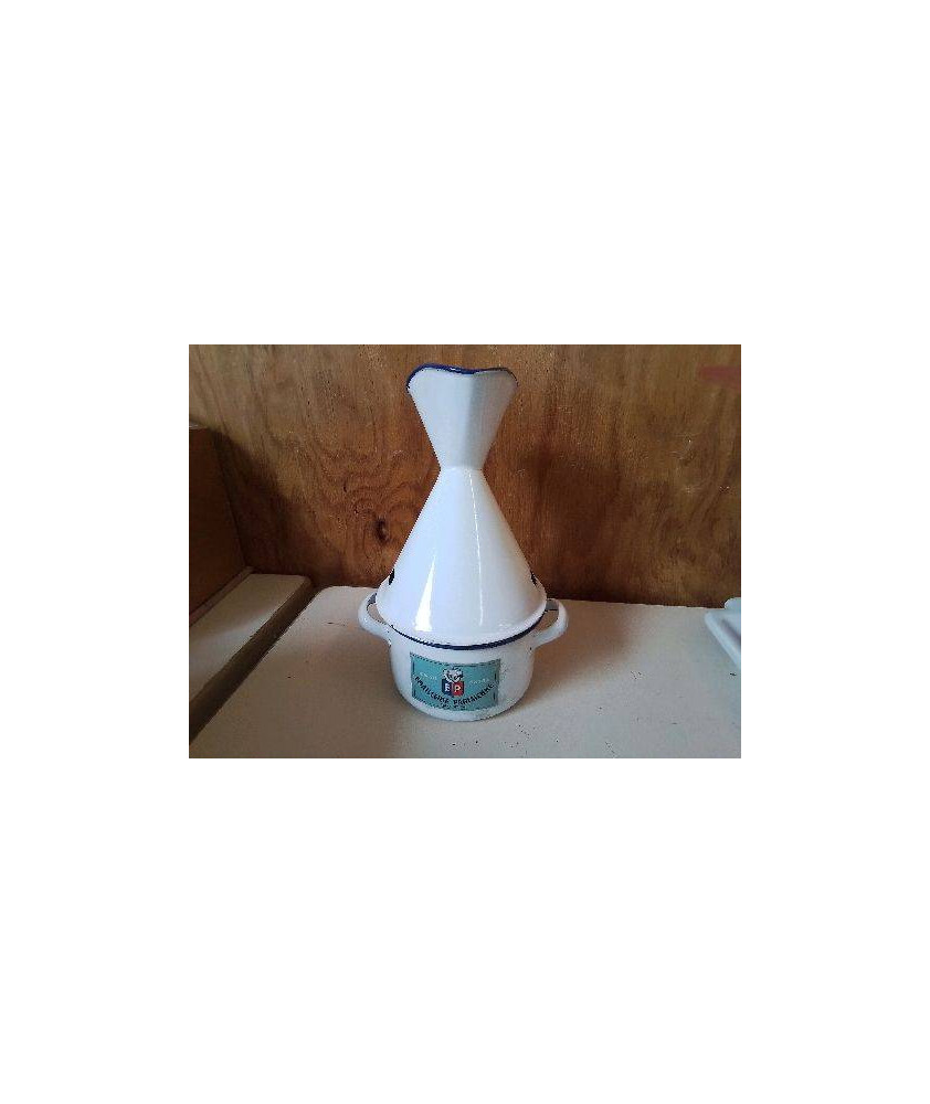 ANCIEN INHALATEUR EN TOLE ÉMAILLÉE