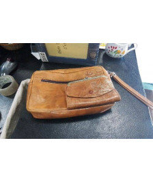 POCHETTE CUIR + PORTE MONNAIE 