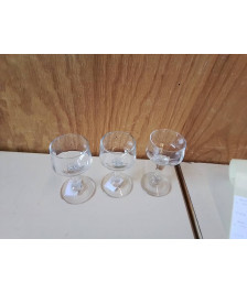 TRIO VERRE À LIQUEUR 