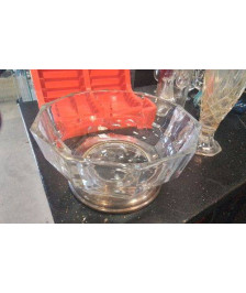 SALADIER VERRE ET METAL