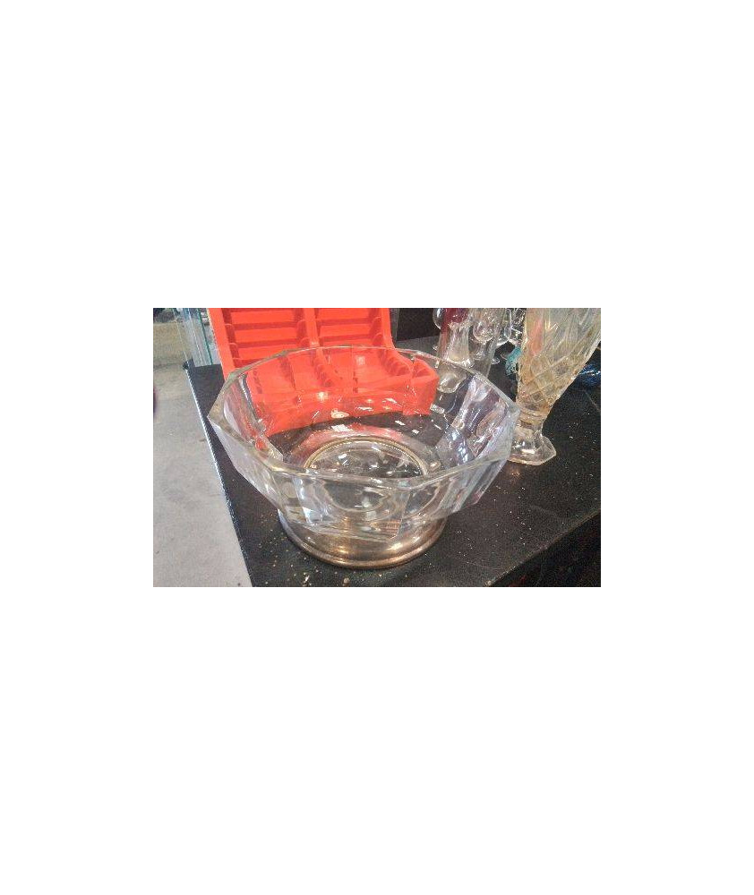 SALADIER VERRE ET METAL