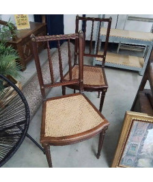 PAIRE DE CHAISES CANNAGE