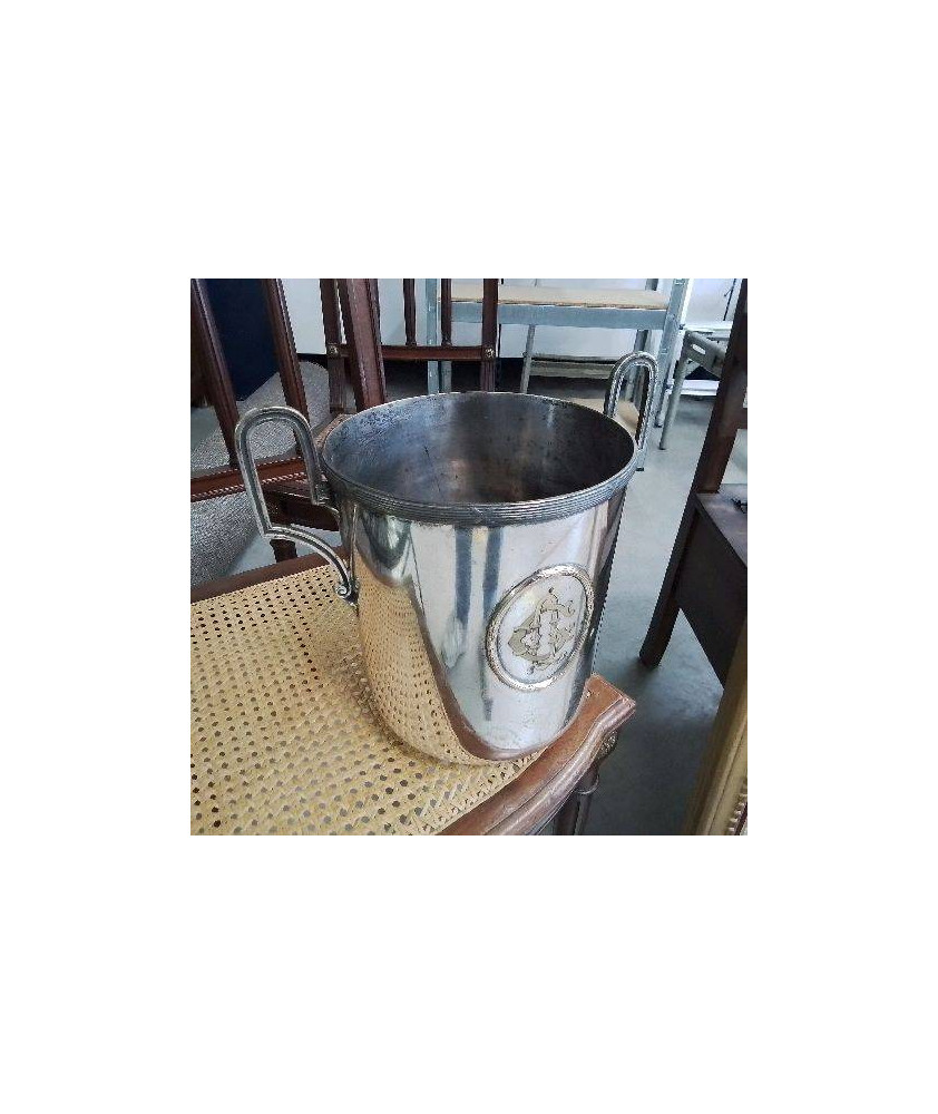 SEAU A CHAMPAGNE METAL ARGENTÉ 